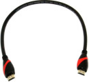 Кабель HDMI 0.5м VCOM Telecom CG525-R-0.5 круглый черный/красный3