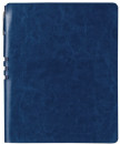 Бизнес-тетрадь BRAUBERG "NEBRASKA", А5+, 175x215 мм, кожзам, клетка, 120 листов, ручка, темно-синий, 1109543