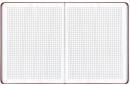 Бизнес-тетрадь BRAUBERG "NEBRASKA", А5+, 175x215 мм, кожзам, клетка, 120 листов, ручка, бордовый, 1109554