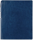 Бизнес-тетрадь BRAUBERG "NEBRASKA", А4-, 220x265 мм, кожзам, клетка, 96 листов, ручка, темно-синий, 1109593