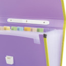 Портфель пластиковый BRAUBERG "Joy", А4 (330х245х35 мм), 13 отделений, с окантовкой, индексные ярлыки, фиолетовый, 2279773