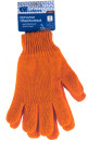 Перчатки трикотажные, акрил, двойные, цвет: оранжевый, двойная манжета, Россия// Сибртех3