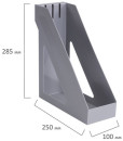 Лоток вертикальный для бумаг BRAUBERG "Basic", 265х100х285 мм, серый3