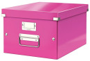 Короб архивный LEITZ "Click & Store" M, 200х280х370 мм, ламинированный картон, разборный, розовый, 60440023
