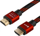Кабель HDMI 3м Green Connection GCR-51491 круглый черный/красный2