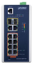 IP30 Industrial L2/L4 8-Port 10/100/1000T 802.3at PoE + 2-Port 10/100/100T + 2-Port 100/1000X SFP Managed Switch (-40~75 degrees C), dual redundant power input on 48~56VDC terminal block, SNMPv3, 802.1Q VLAN, IGMP Snooping, SSL, SSH, ACL2
