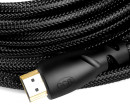 Кабель HDMI 1м Green Connection GCR-HM811-1.0m круглый черный2