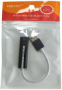 ORIENT AU-04PLB, Адаптер USB to Audio (звуковая карта), jack 3.5 mm (4-pole) для подключения телефонной гарнитуры к порту USB, кнопки: громкость +/-, играть/пауза/вперед/назад; Windows/Linux/MAC OS4