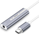 ORIENT AU-05PL, Адаптер USB to Audio (звуковая карта), jack 3.5 mm (4-pole) для подключения телефонной гарнитуры к порту USB Type-C, кнопки: громкость +/-, играть/пауза/вперед/назад; Windows/Linux/MAC