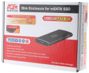 AgeStar 3UBMS2 (BLACK) USB 3.0 Внешний корпус mSATA, алюминий, черный4