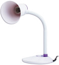 Светильник настольный SONNEN OU-607, на подставке, цоколь Е27, белый/фиолетовый, 2366823