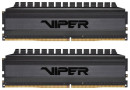 Оперативная память для компьютера 16Gb (2x8Gb) PC4-25600 3200MHz DDR4 DIMM CL16 Patriot Viper 4 Blackout PVB416G320C6K