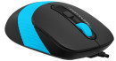 Мышь A4 Fstyler FM10 черный/синий оптическая (1600dpi) USB (4but)2