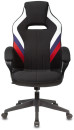 Кресло игровое Бюрократ VIKING 3 AERO RUS белый/синий/красный черный искусст.кожа/ткань2