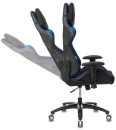 Кресло игровое Бюрократ VIKING 4 AERO BLUE две подушки черный/синий искусст.кожа/ткань2
