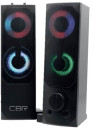 CBR CMS 514L Black, Акустическая система 2.0, питание USB, 2х3 Вт (6 Вт RMS), пластик, RGB-подсветка, конструкция-транформер, 3.5 мм лин. стереовход, регул. громк., длина кабеля 1,3 м, цвет чёрный