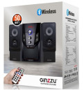 Ginzzu GM-415, Акустическая система 2.1, 50W/BT/USB/SD/FM/ДУ2