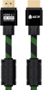 Кабель HDMI 2м Green Connection GCR-51834 круглый черный/зеленый3
