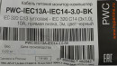 Hyperline PWC-IEC13A-IEC14-3.0-BK Кабель питания монитор-компьютер IEC 320 C13 (угловая) - IEC 320 C14 (3x1.0), 10A, прямая вилка, 3м, цвет черный2