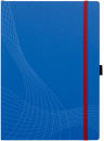 Блокнот Avery Zweckform NOTIZIO 7045 A4 80стр. клетка мягкая обложка фиксирующая резинка прошитый синий
