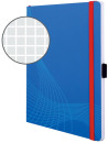 Блокнот Avery Zweckform NOTIZIO 7045 A4 80стр. клетка мягкая обложка фиксирующая резинка прошитый синий2