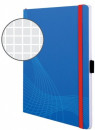 Блокнот Avery Zweckform NOTIZIO 7041 A5 80стр. клетка мягкая обложка фиксирующая резинка прошитый синий2