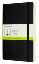 Блокнот Moleskine CLASSIC SOFT EXPENDED QP618EXP Large 130х210мм 400стр. нелинованный мягкая обложка черный5