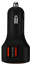 Автомобильное зарядное устройство CANYON Universal 4xUSB car adapter, Input 12V-24V, Output 5V-4.8A, with Smart IC, black rubber coating + orange LED2