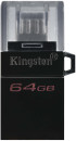Флешка 64Gb Kingston DTDUO3G2 USB 3.0 microUSB черный2