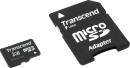 Карта памяти Micro SD 2GB Transcend TS2GUSD + адаптер SD3