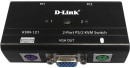 KVM-переключатель D-Link KVM-121/B1A 2-портовый KVM-переключатель с портами VGA и PS/22