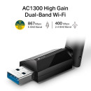 Двухдиапазонный Wi-Fi USB-адаптер высокого усиления Archer T3U Plus AC13003