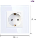 Умная встраиваемая Wi-Fi розетка HIPER IoT Outlet W01 2500Вт, белая2