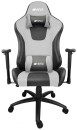 Игровое кресло HIPER HGS-104 чёрно-серое (кожа-PU, 2D подлокотник, газлифт класс 3, регулируемый угол наклона, механизм качания)2