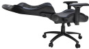 Игровое кресло HIPER HGS-104 чёрно-серое (кожа-PU, 2D подлокотник, газлифт класс 3, регулируемый угол наклона, механизм качания)3