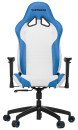 Игровое кресло Vertagear SL2000 бело-синее (ПВХ-кожа, регулируемый угол наклона, механизм качания)