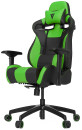 Игровое кресло Vertagear SL4000 чёрно-зелёное (ПВХ-кожа, регулируемый угол наклона, механизм качания)