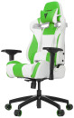 Игровое кресло Vertagear SL4000 бело-зелёное (ПВХ-кожа, регулируемый угол наклона, механизм качания)