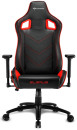Игровое кресло Sharkoon Elbrus 2 чёрно-красное (синтетическая кожа, регулируемый угол наклона, механизм качания)2