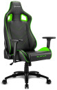 Игровое кресло Sharkoon Elbrus 2 чёрно-зелёное (синтетическая кожа, регулируемый угол наклона, механизм качания)3