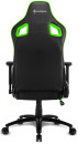 Игровое кресло Sharkoon Elbrus 2 чёрно-зелёное (синтетическая кожа, регулируемый угол наклона, механизм качания)5