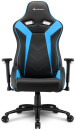 Игровое кресло Sharkoon Elbrus 3 чёрно-синее (синтетическая кожа, регулируемый угол наклона, механизм качания)2