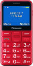 Мобильный телефон Panasonic TU150 красный моноблок 2Sim 2.4" 240x320 0.3Mpix GSM900/1800 MP3 FM microSDHC max32Gb3