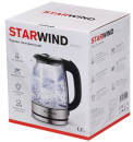 Чайник электрический StarWind SKG5210 2200 Вт серебристый чёрный 1.7 л металл/стекло4