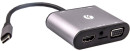 VCOM CU425M Адаптер USB3.1 Type-CM-->HDMI +VGA+3XUSB +PD charging+TF+AUDIO,Aluminum Shell, VCOM  <CU425>3