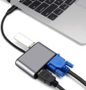 VCOM CU425M Адаптер USB3.1 Type-CM-->HDMI +VGA+3XUSB +PD charging+TF+AUDIO,Aluminum Shell, VCOM  <CU425>4