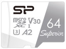 Флеш карта microSD 64GB Silicon Power Superior Pro A2 microSDXC Class 10 UHS-I U3 Colorful 100/80 Mb/s (SD адаптер)2