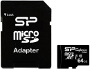 Флеш карта microSD 64GB Silicon Power Superior microSDXC Class 10 UHS-I U3 90/80 MB/s (SD адаптер)2
