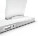 Беспроводное зарядное устройство ZENS Stand+Dock Aluminium Wireless Charge. Цвет белый.4