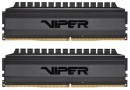 Оперативная память для компьютера 16Gb (2x8Gb) PC4-28800 3600MHz DDR4 DIMM CL18 Patriot Viper 4 Blackout PVB416G360C8K